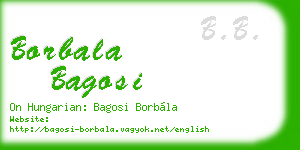 borbala bagosi business card